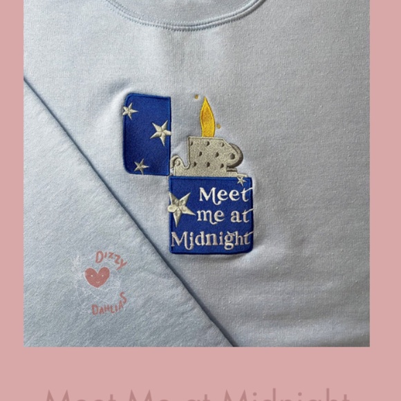 Taylor Swift Midnights Embroidered Crewneck Sweater - Picture 5 of 5